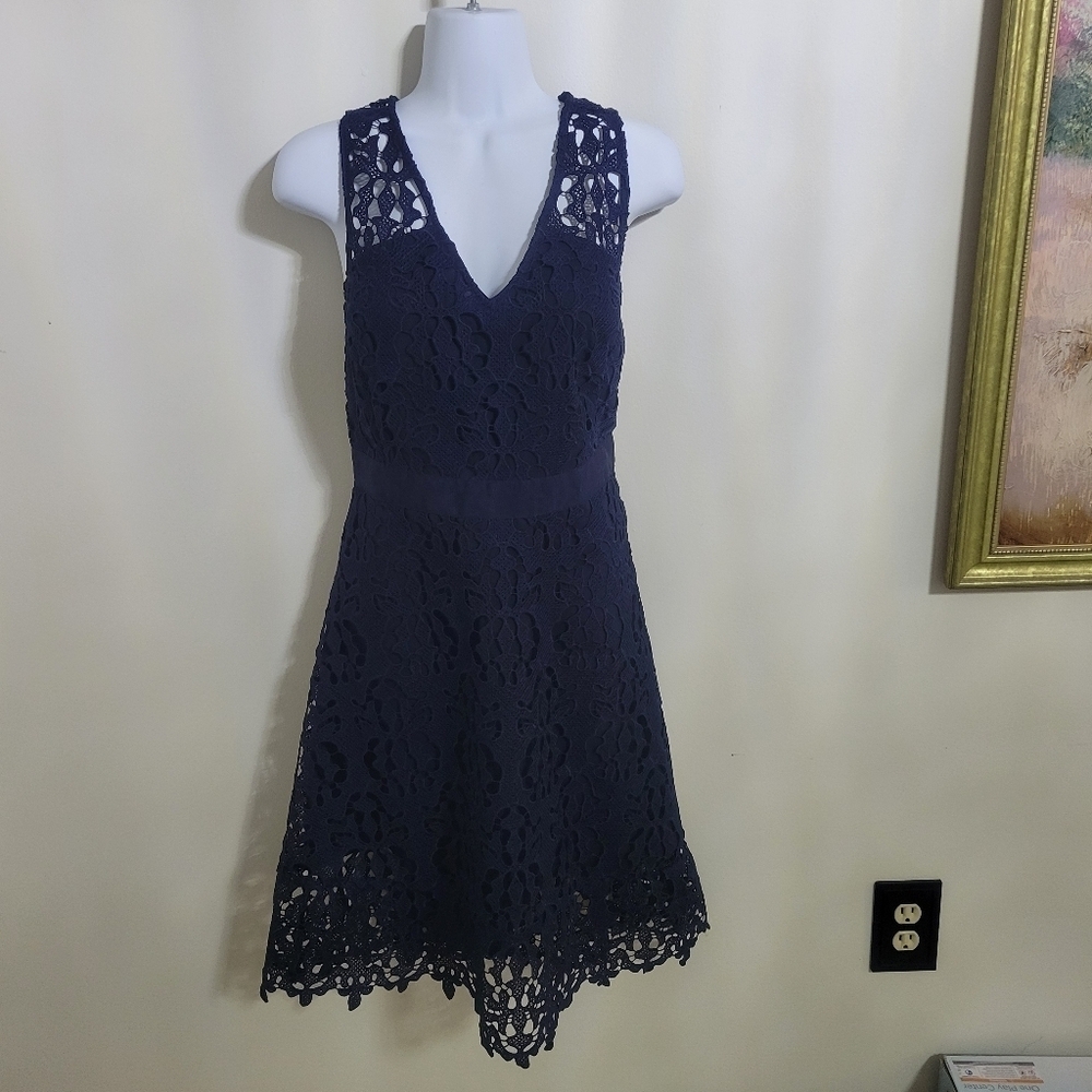 Banana Republic Navy Lace Dress Size 6